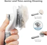 Elezenioc Dog Cat Brush Grooming Comb Self Cleaning Slicker Grey view 2