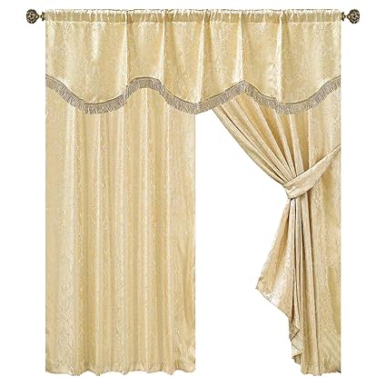 Fully Lined Malta Luxury Jacquard Pencil Pleat Curtains With
