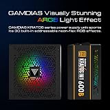 GAMDIAS KRATOS M1-600B 600W ATX UK PC Power Supply 80+ Bronze ARGB view 3