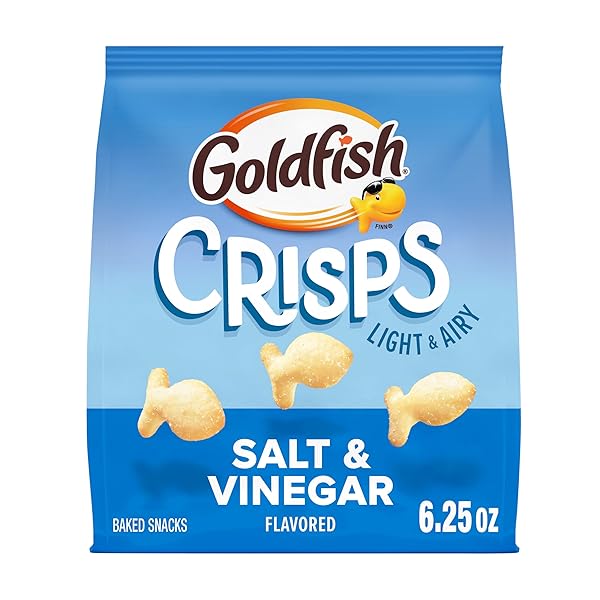 GOLDFISH CRISPS SALT & VINEGAR FLAVORED BAKED CHIP...