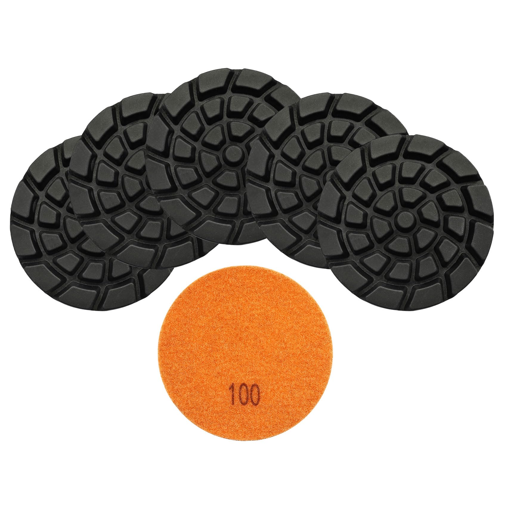 Diamond Concrete Polishing Pads - BRSCHNITT 6pcs 4 inch Grit#100 Resin Bond Renew Pads Beton Floor Renew Reparing Disk