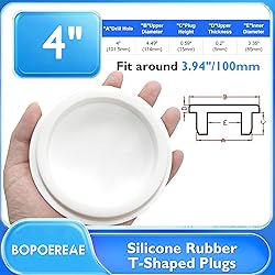 BOPOREAE 101.5 mm/4 in Silicone Rubber Plug for