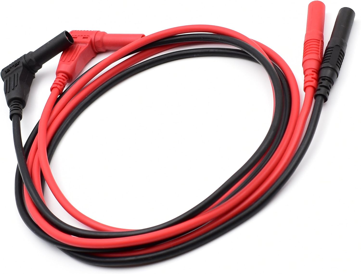 1 Pair Digital Multimeter Test Lead Male to Male Extension Right Angle