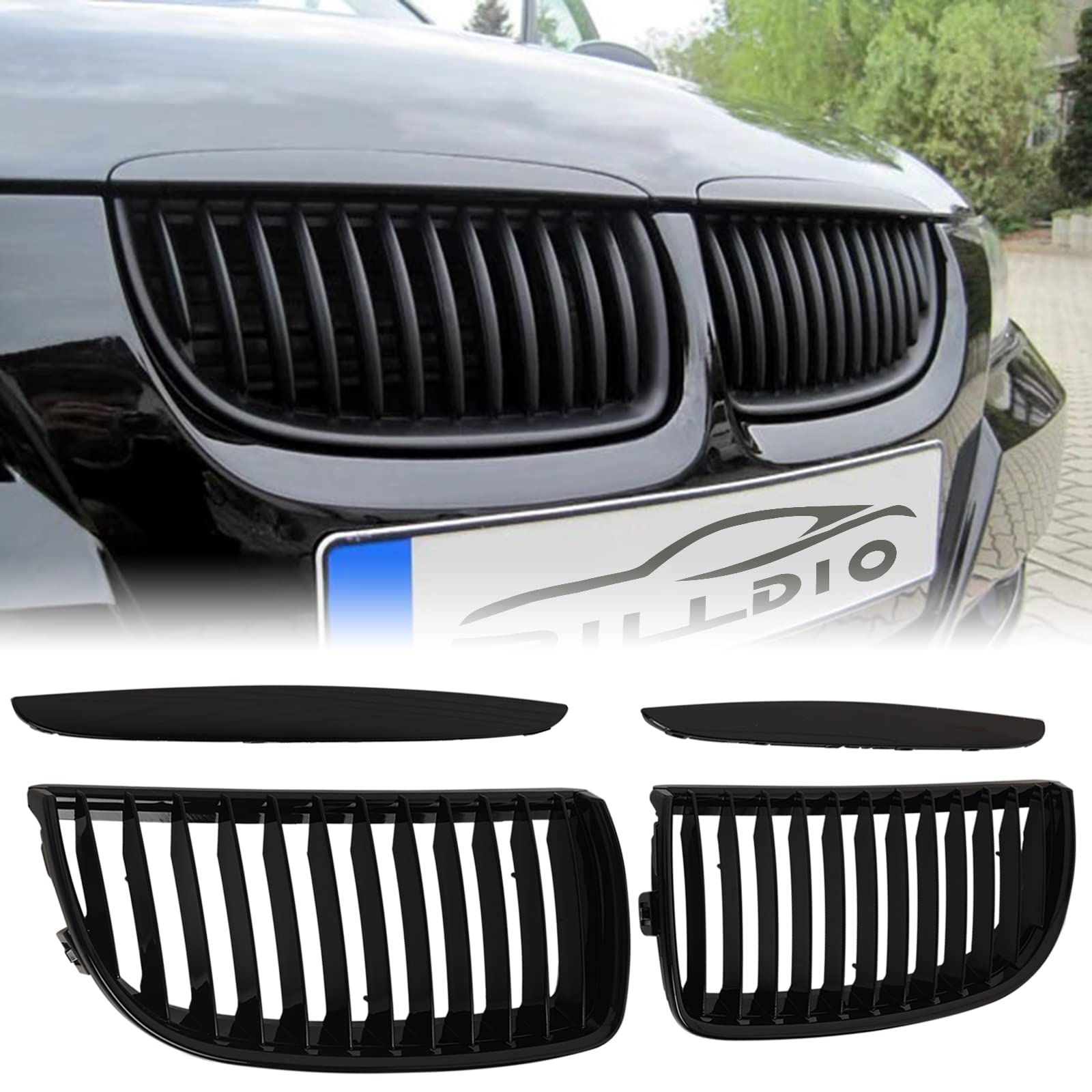 BILLDIO E90 Grille - Black Kidney Single slats