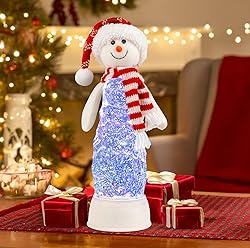 Christmas Snowman Decorations, Colorful LED Lighted