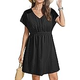 Pinup Fashion Plus Size Swimsuit Cover Up Women - Hollow Out V Neck Beach Dress Coverups