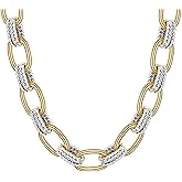 Lushboom Cuban Choker Necklace Herringbone Snake Necklace Paperclip Chain Layered Necklaces for Women Jewelry