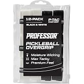 Professor P-Tac Pickleball Paddle Overgrip &ndash; Max Tacky, Moisture-Wicking Grip Tape for Pickleball Paddles in 6 &amp; 12 Packs, Anti-Slip &amp; Durable Overgrip for Control &amp; Enhanced Performance