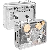 Portable Clear Stereo ＆Auto Reverse Cassette Player，Convert Tapes to MP3 Format via USB Converter，Built-in Cool Copper Wheel Movement Speaker