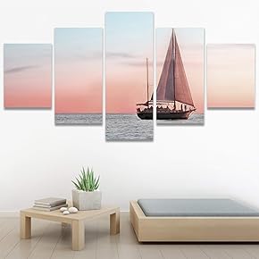 SIGNWIN 5 Panel Canvas Wall Art Modern Art...