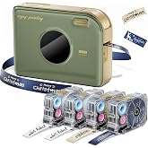 Phomemo Ribbon Label Printer, A30 Bluetooth Wireless Portable Label Maker | Gift Set - Small Label Maker Machine with 4 Tapes, Mini Thermal Transfer Printing Rechargeable for Gift Wrapping, DIY Crafts
