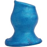 OXBALLS Pig-Hole Morph-4 Super-Squishy Hollow Plug with Open-Core Tunnel Design, Blubbery Morph Silicone, Textured Inner Chamber, Versatile Play Ready, Progressive Training Sizes - Blueballs, X-Large