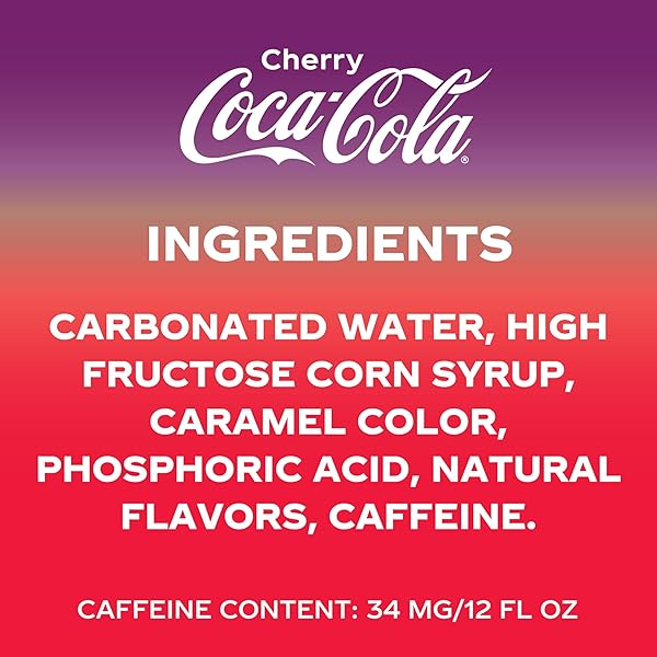 COCA-COLA CHERRY SODA SOFT DRINK, 16.9 FL OZ, 6 PACK