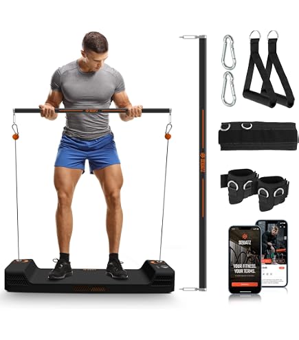 SR3 - Home Gym Portable Multifonction, Résistance Jusqu'à 130 Lbs, Design Compact Noir