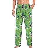 FFYHO Mens Pajama Bottoms with Pockets Christmas Trees Cakes Super Soft Wide Leg Sleep Lounge Pants for Men S