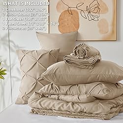CozyLux King Size Comforter Set 7 Pieces Bed in a