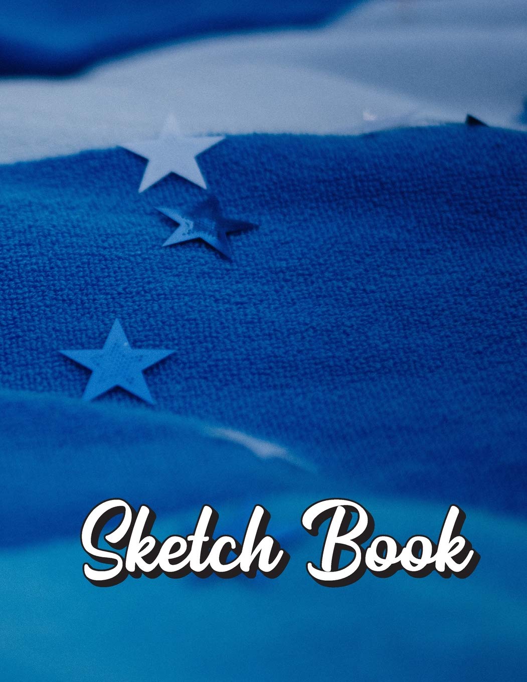 Sketch Book Beautiful American Red White Blue Flag Stars