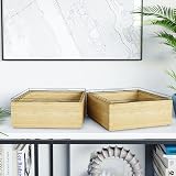 KabelDirekt 2x Bamboo Storage Box S Stackable Eco-Friendly Organizer Home view 4
