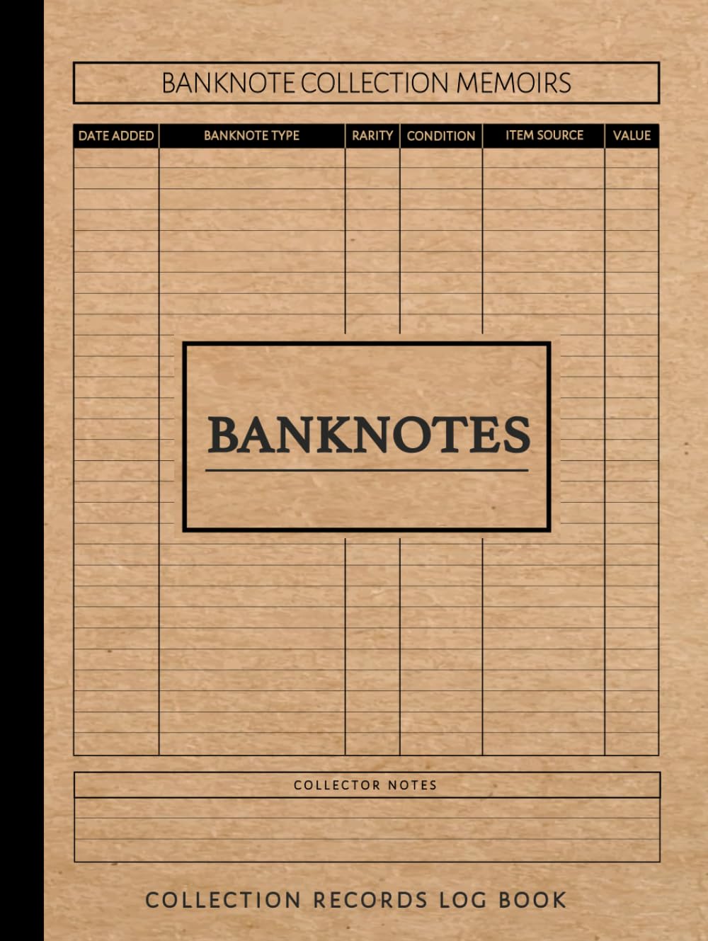 Banknote Collection Log Book: Banknotes Collector Journal. Note & Capture Every Currency. Ideal for Collectors, Antique Dealers, and Historians