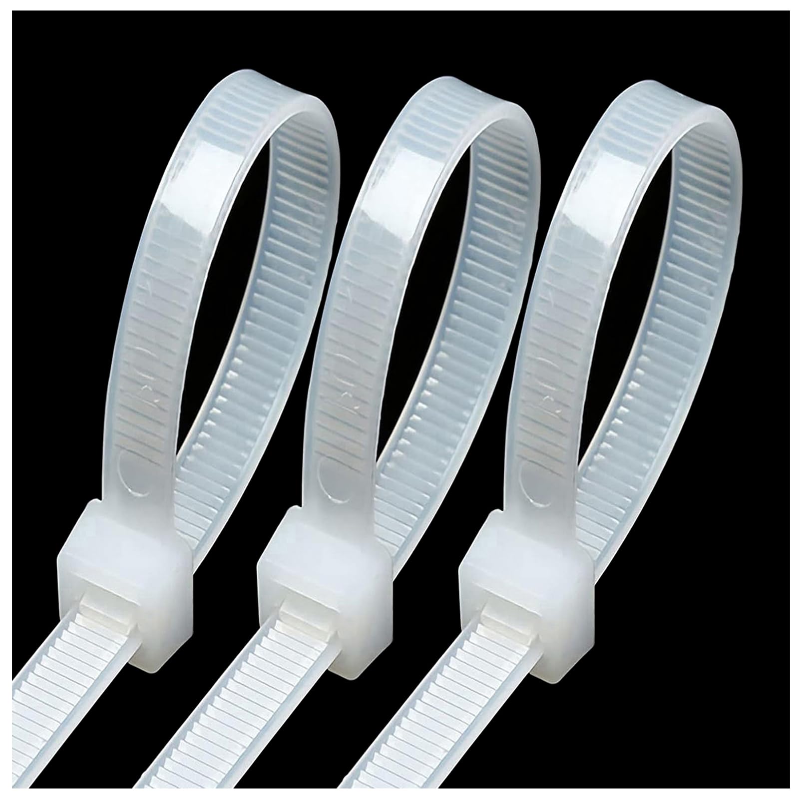 White Zip Ties Heavy Duty 22 Inch 120lb Extra Large Cable Tie Wraps Long Plastic Wire Ties Wide Big Strong Thick Zipties 50 Pack