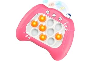 WDEBAY Pink Pop Pro Toy Fidget Kids Fast Push Game Toys| Make It Light up Handheld Board Console| Toys for Ages 3 4 5-7 8 Year Old Girls and Boys Birthday Gifts| 3 4 6 Year Old Girl Gifts for Teen