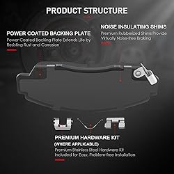 cciyu D787 D1336 8pcs Front & Rear Ceramic Brake