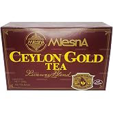 Mlesna Ceylon Gold Tea Luxury Blend 100 Tea Bags - Pure Ceylon Sri Lanka Finest Black Tea Box