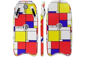 Inflatable Bodyboard Portable Surfboard with Hammer Seam Technology Storage 48 Inch Super Folding Body Board with Max Inflati