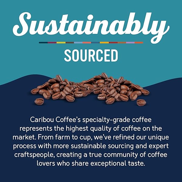 CARIBOU COFFEE, MEDIUM ROAST GROUND COFFEE, 100% ARABICA COFFEE – CARIBOU BLEND 20 OUNCE BAG