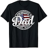 Promoted to Dad Est 2025 Daddy to Be Gifts First Time Dad T-Shirt