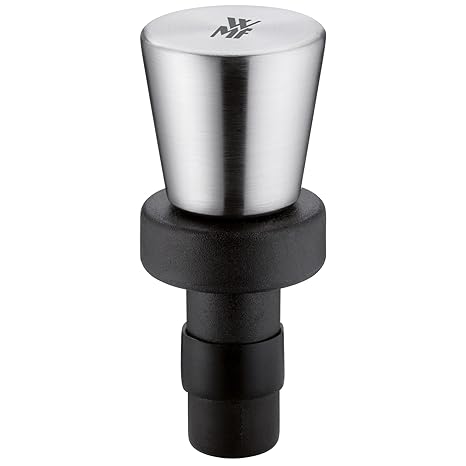 WMF Clever&More Weinverschluss, Flaschenverschluss, Metallguss, Silikon, H 6,5cm