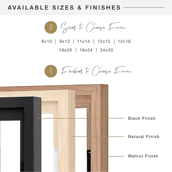 MCS CANVAS FLOAT FRAMES 16X20 FRAME, NATURAL WOODGRAIN FOR FINISHED CANVASES, VERTICAL & HORIZONTAL WALL HANGING LARGE WITH ADHESIVE FOR CANVAS PAINTINGS (1-PACK)