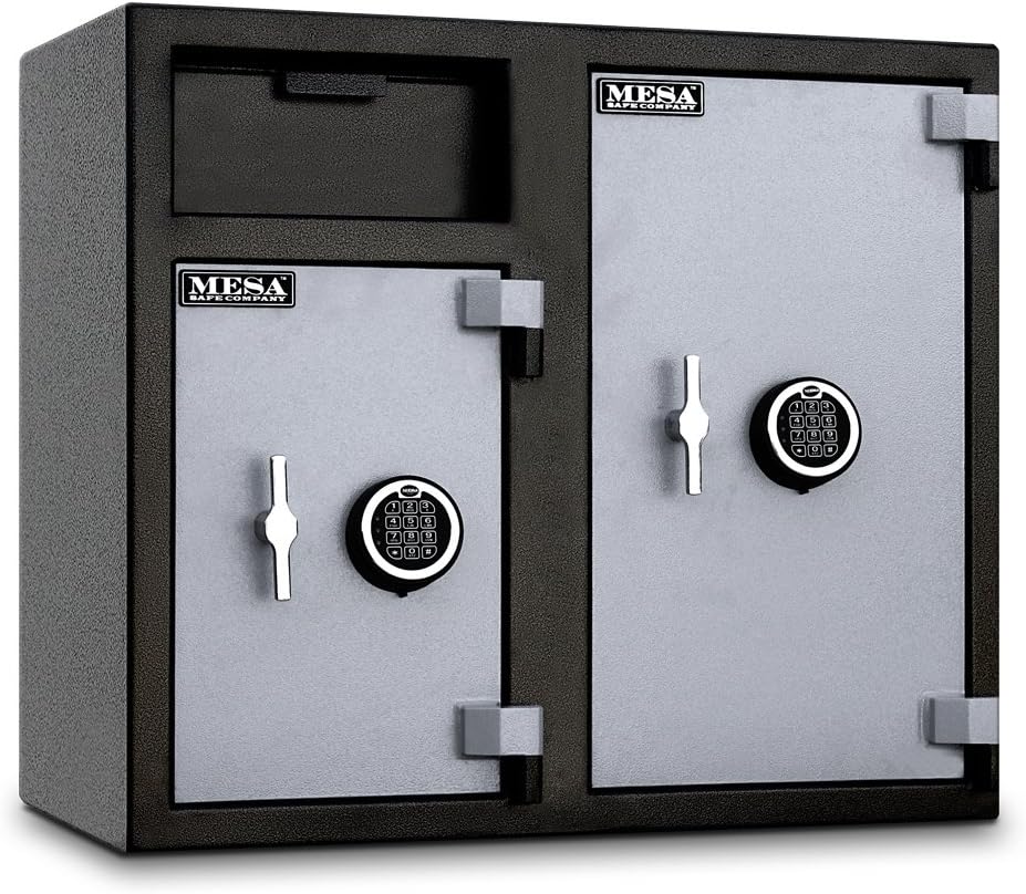 Mesa Safe Company Model MFL2731EE Depository Safe with Electronic Lock, Two Tone Gray