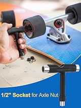 YOUSHARES Skateboard Tool T-Bone Roller Tool 3-socket 9 13 14 mm view 3