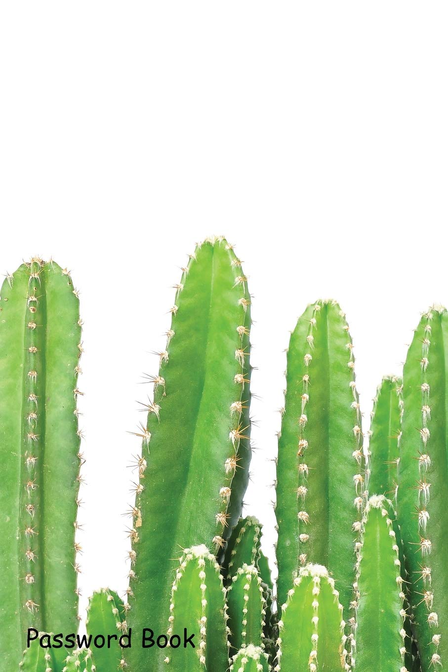 Password Book: Include Alphabetical Index With Cactus Isolated Background