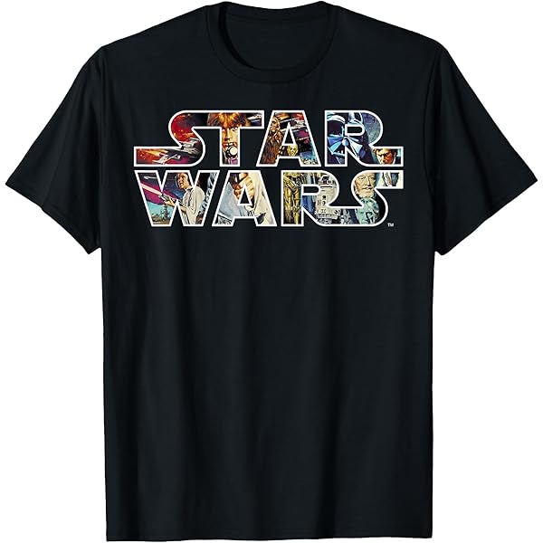 Amazon.com: Star Wars Vintage 77 Logo T-Shirt : Clothing, Shoes
