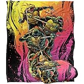 Teenage Mutant Ninja Turtles TMNT Gradient Group Splash Silky Touch Super Soft Throw Blanket, 50"x60"