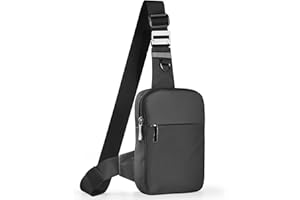 BROADREAM Mini Crossbody Bag for Men Women Small Sling Backpack Chest Bags with RFID & Waterproof for Travel Hiking