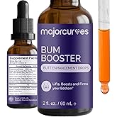 Major Curves Butt Enhancement Drops - Premium Booty Building Supplements, Bigger Butt Pills for Women, Featuring Aguaje and Maca Extract - Fast-Acting Liquid for Fuller, Lifted, Toned Appearance