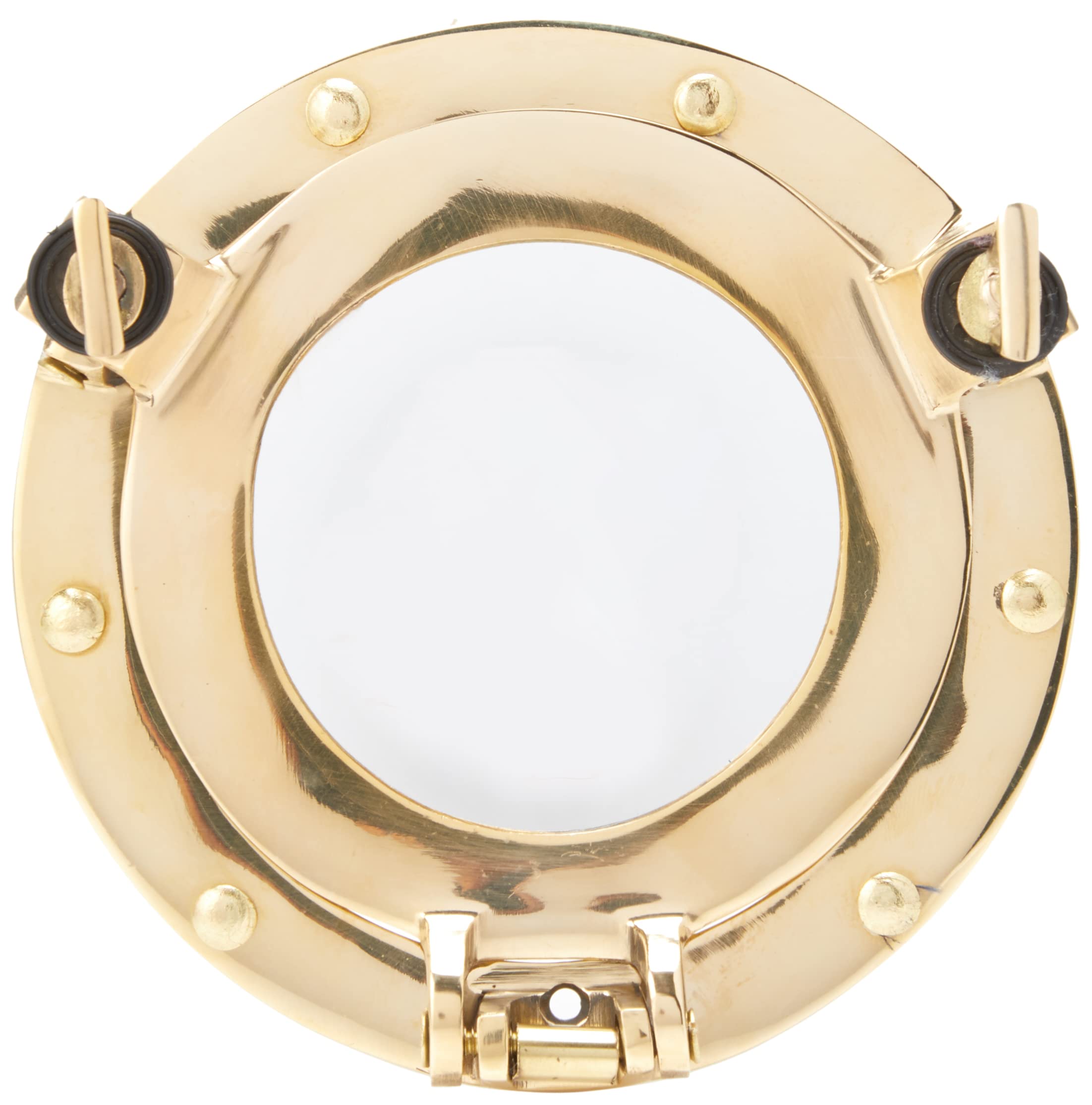 Brass Porthole Mirror, 15 cm