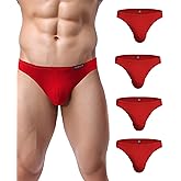 Avidlove Mens Bikini Underwear Low Rise Briefs Microfiber Underpants 4 Pack