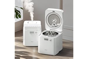 Mifasol Stainless Steel Humidifier, Warm Mist Humidifier 3.3L/0.87Gal, Easy to Clean Steam Humidifier Large Room for Home 1000 sq ft, Healthy Humidifiers for Bedroom Baby Nursery Living Room Office