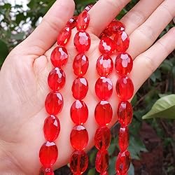 5 Strands Czech 16mm Large Faceted Flat Oval