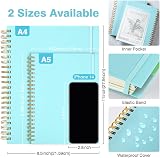 OMEYA 5 Subject Notebook Spiral A5 300 Pages 100GSM Dividers Removable view 5