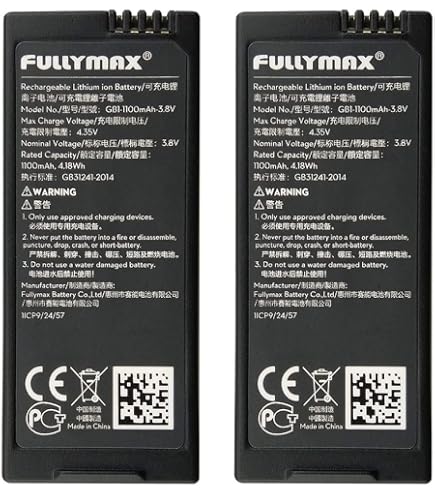 Amazon.com: 2PCS 3.8V 1100mAh Lithium Battery for DJI Tello RC