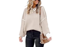 ETCYY Womens Oversized Sweaters Fall 2024 Fashion Clothes Trendy Batwing Sleeve Colorblock Striped Knit Pullover Sweater Tops