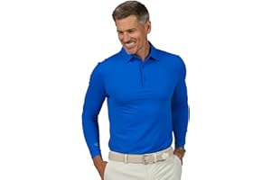 IBKUL Men's Athleisure Wear Sun Protective UPF 50+ Icefil Cooling Tech Long Sleeve Polo 95199