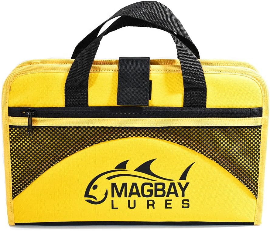 MagBay Lures Fishing Jig Bag 25 Pocket Protective Lure Bag, Jig Storage