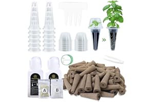 165 Pcs Seed Pod Kit for Aero Garden Hydroponics Systems, Oliz Grow Anything Kit with 100 Grow Sponges, 12 Grow Baskets, 12 Grow Domes, 24 Domes Labels, 12 Plant Labels, 4 A&B Plant Food