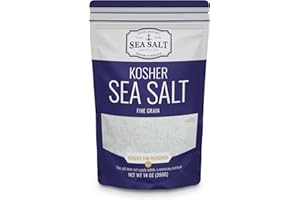 SEA SALT SUPERSTORE Fine Grain Kosher Salt, Non-Iodized & Natural Fine Replacement for Table Salt for Table Shakers, 14 oz Bag